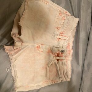 pink ripped jeans shorts